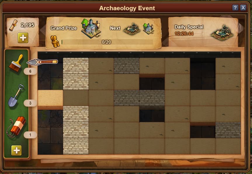 FoE Archaeology Event tomb