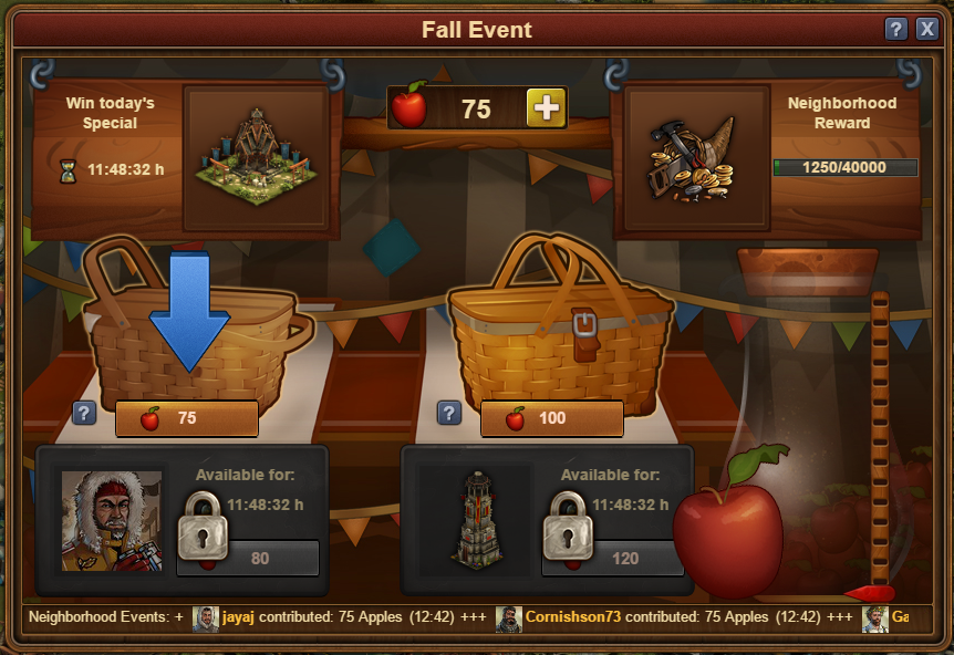 what is the order of the prizes in the 2018 forge of empires carnival event
