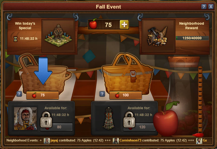 forge of empires tips opening baskets fall event