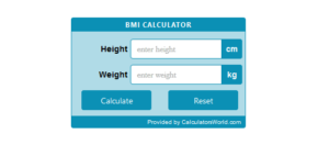 BMI Calculator WordPress Widget - CalculatorsWorld.com