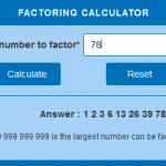 Factoring calculator